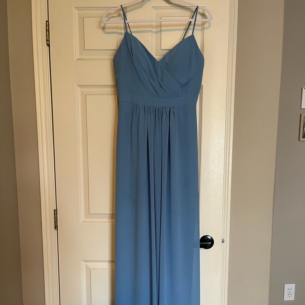 Full length blue dress